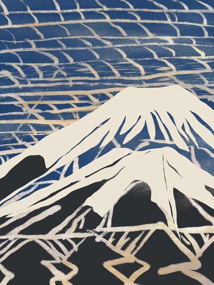 Mt Fuji ciel fissuré