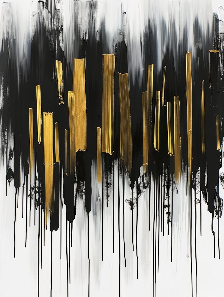 Abstract Black And Gold 13