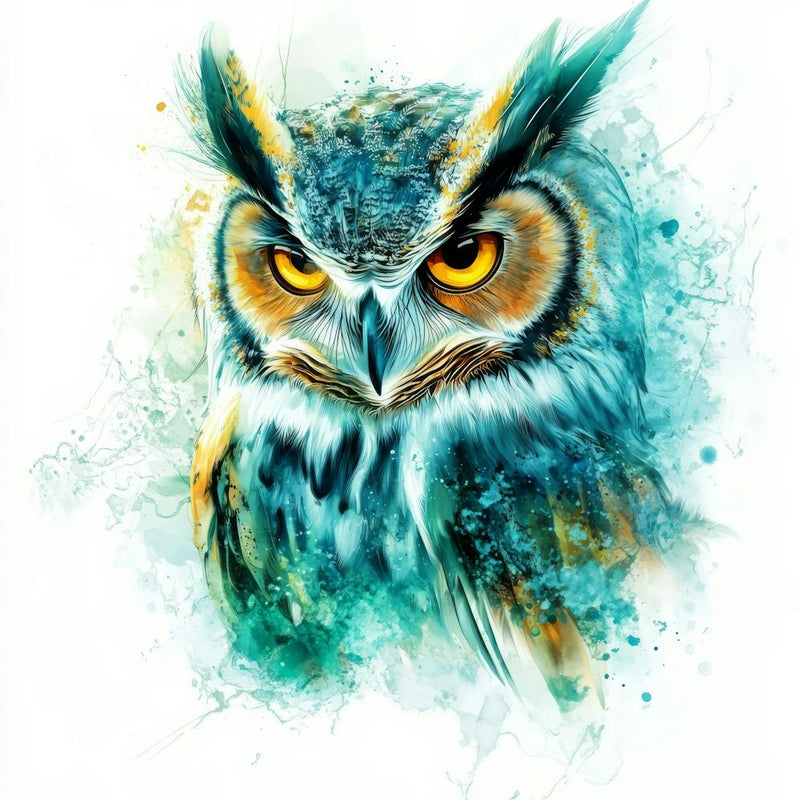 Owl Painting.Generated AI. Wall