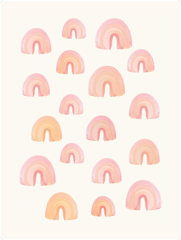 Impression Arc-en-ciel Impressions pour Chambre d'Enfant Impressions Roses Fille pour Chambre d'Enfant Art Mural Neutre Impressions pour Chambre d'Enfant Décor Bohème pour Filles Décoration de Chambre d'Enfant Impressions pour Chambre d'Enfant