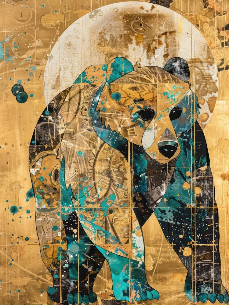 Bear Gold Effect Collage 1
