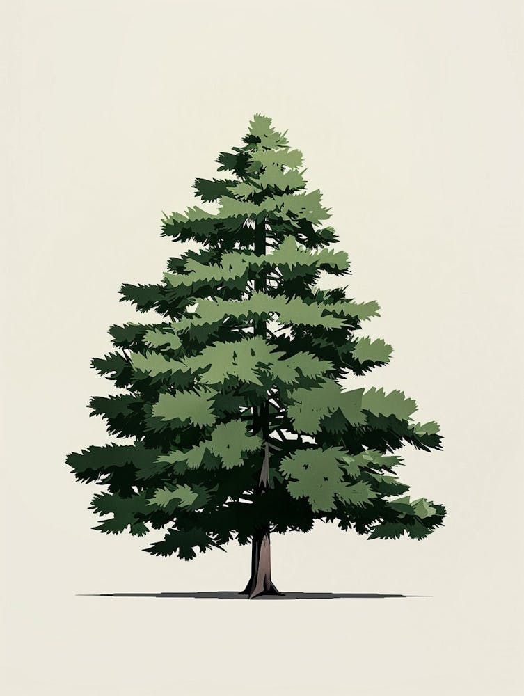Fir Tree Pixel Illustration 2