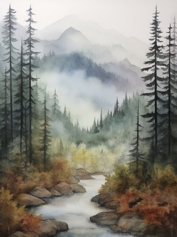 Autumn Forest Landscape Great Bear Rainforest Canada 2