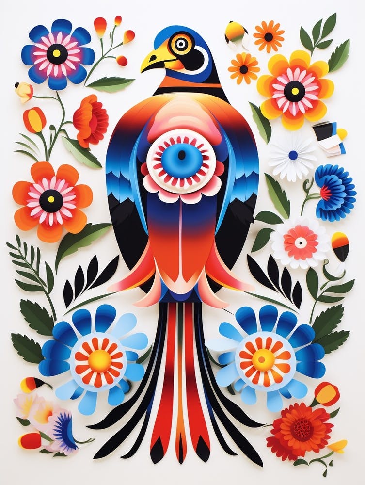 Scandinavian Bird Illustration Falcon 1