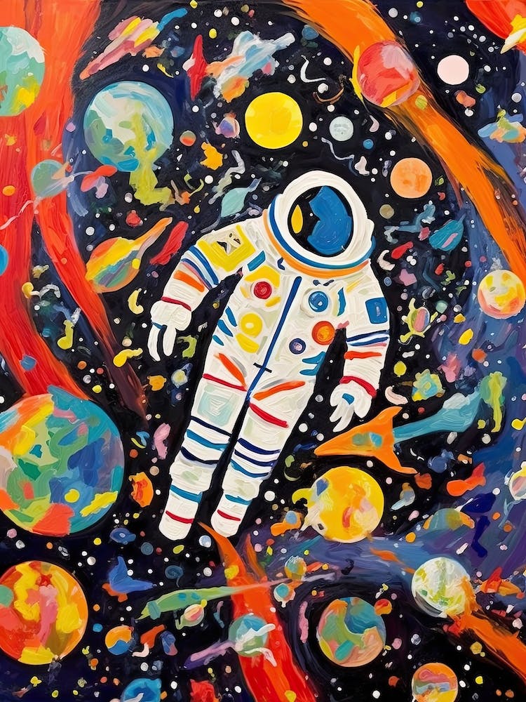 Astronaut Colourful Illustration 12