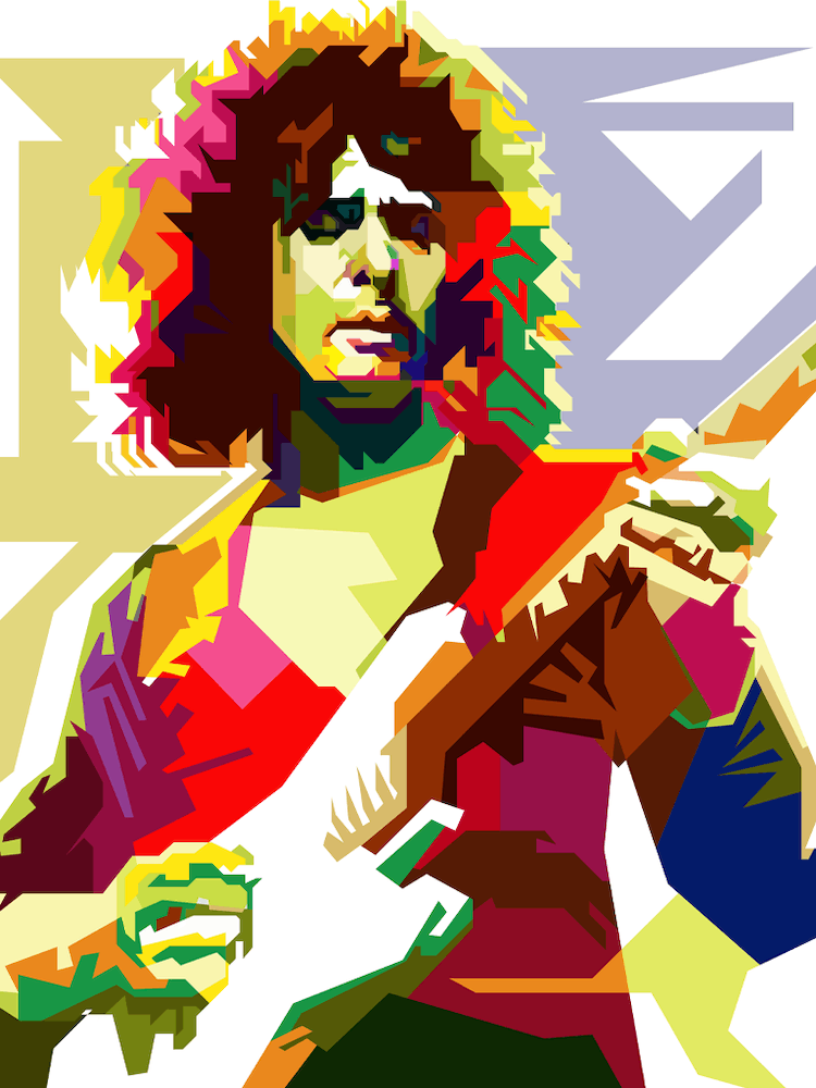 Ritchie Blackmore Deep Purple Guitarist Pop Art Wpap