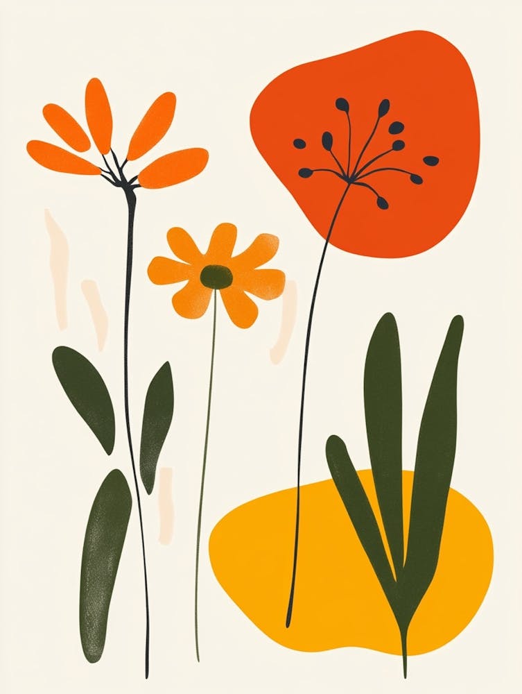 Flowers On A White Background 17