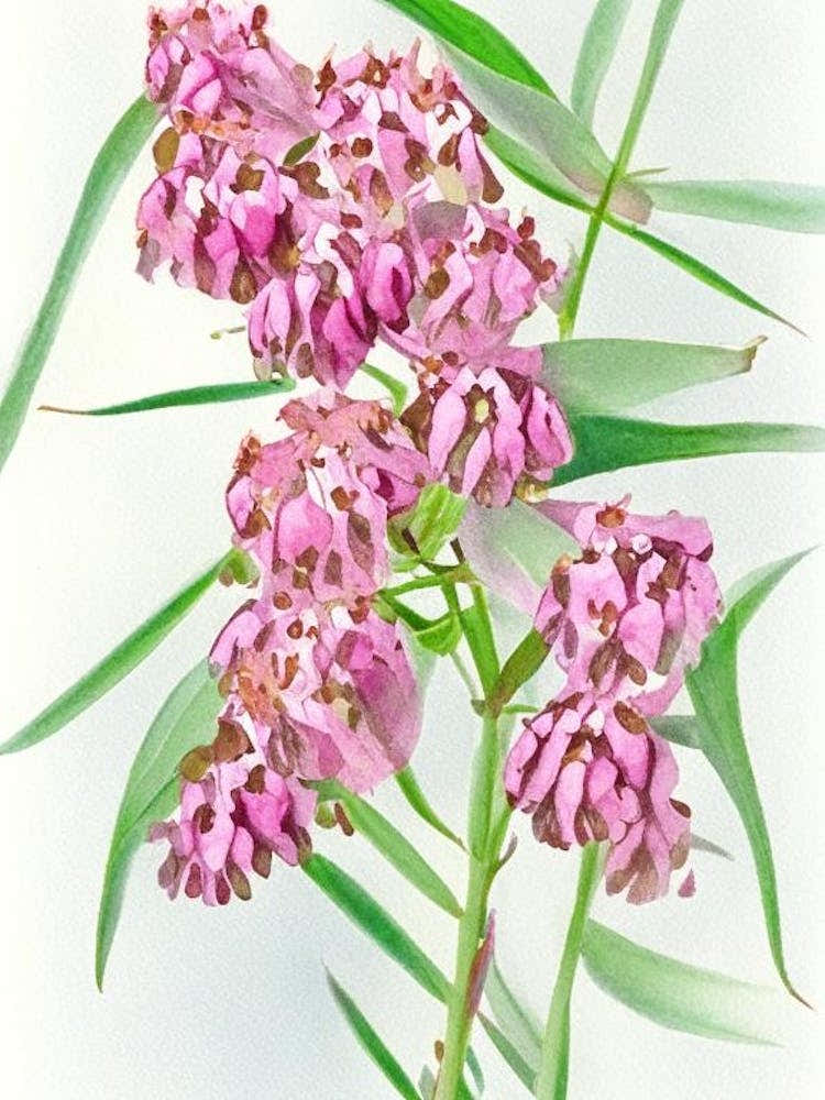 Swamp Milkweed Wildflower Watercolour 1