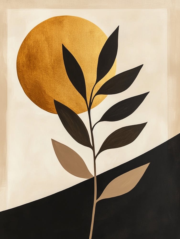 Goldenes Blatt Leinwanddruck