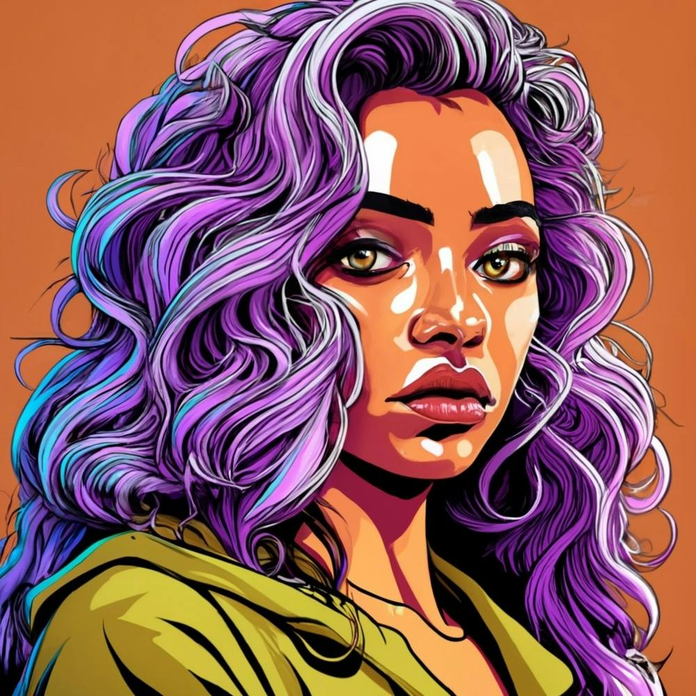 Girl With Purple Hair 2