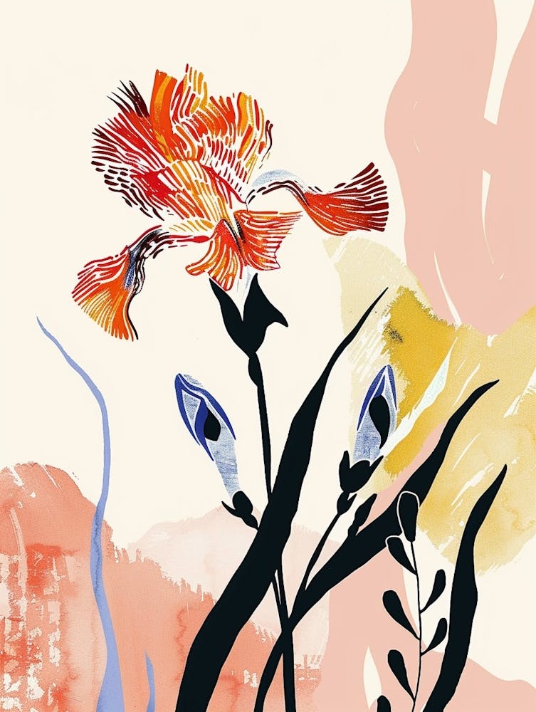 Colourful Flower Illustration Carnation 4