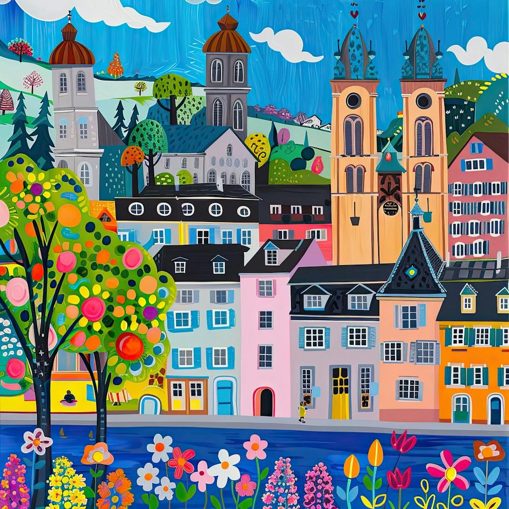 Kids Travel Illustration Zurich 3