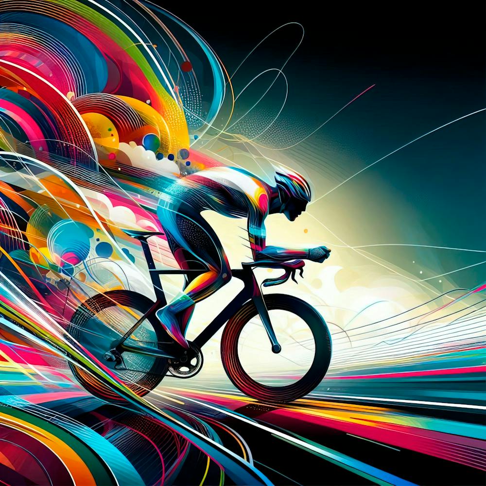 Colorful Bicycle Rider