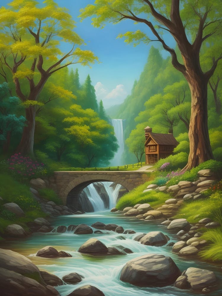 Wasserfall im Wald