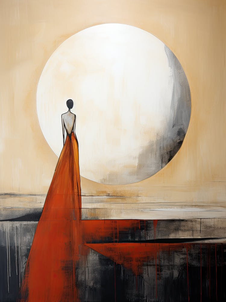 Woman In Red Dress | Boho print 1