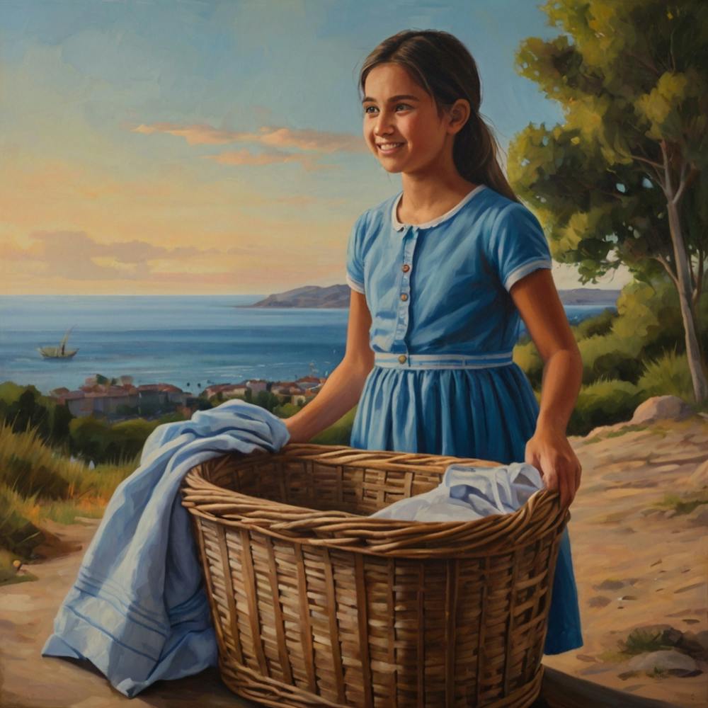 Little Girl With Basket