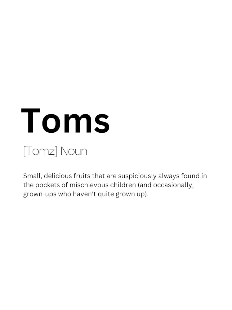 Signification de la Définition de Toms