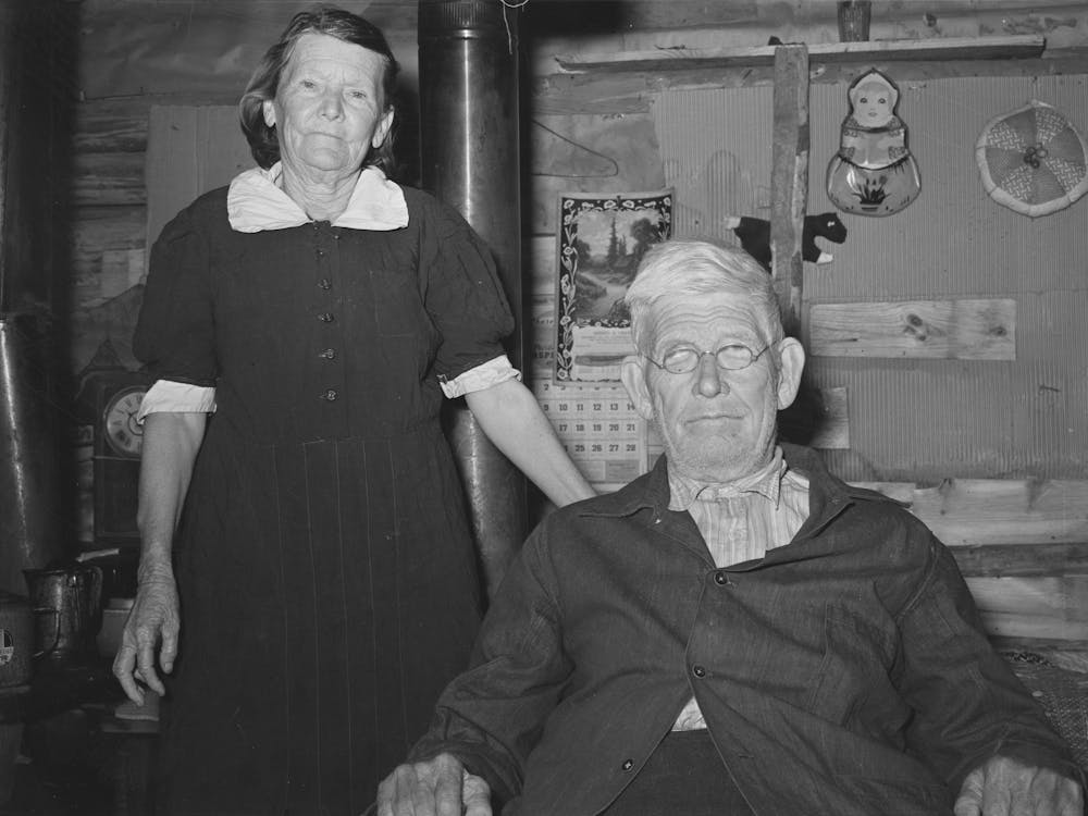 Blind Man And His Wife, Old Time Farmers Near Marshall, Texas By Russell Lee