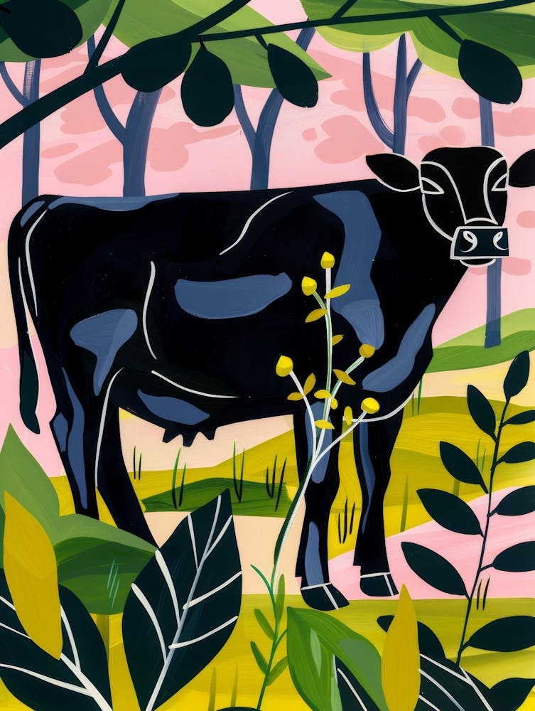 Cow In The Woods