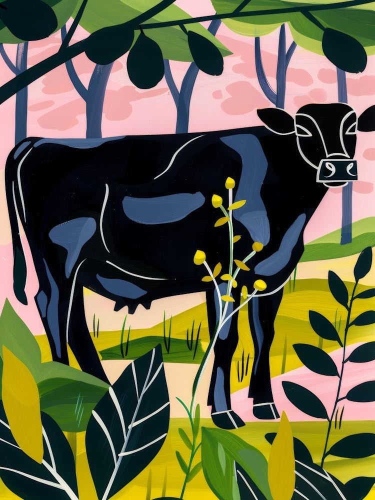 Cow In The Woods