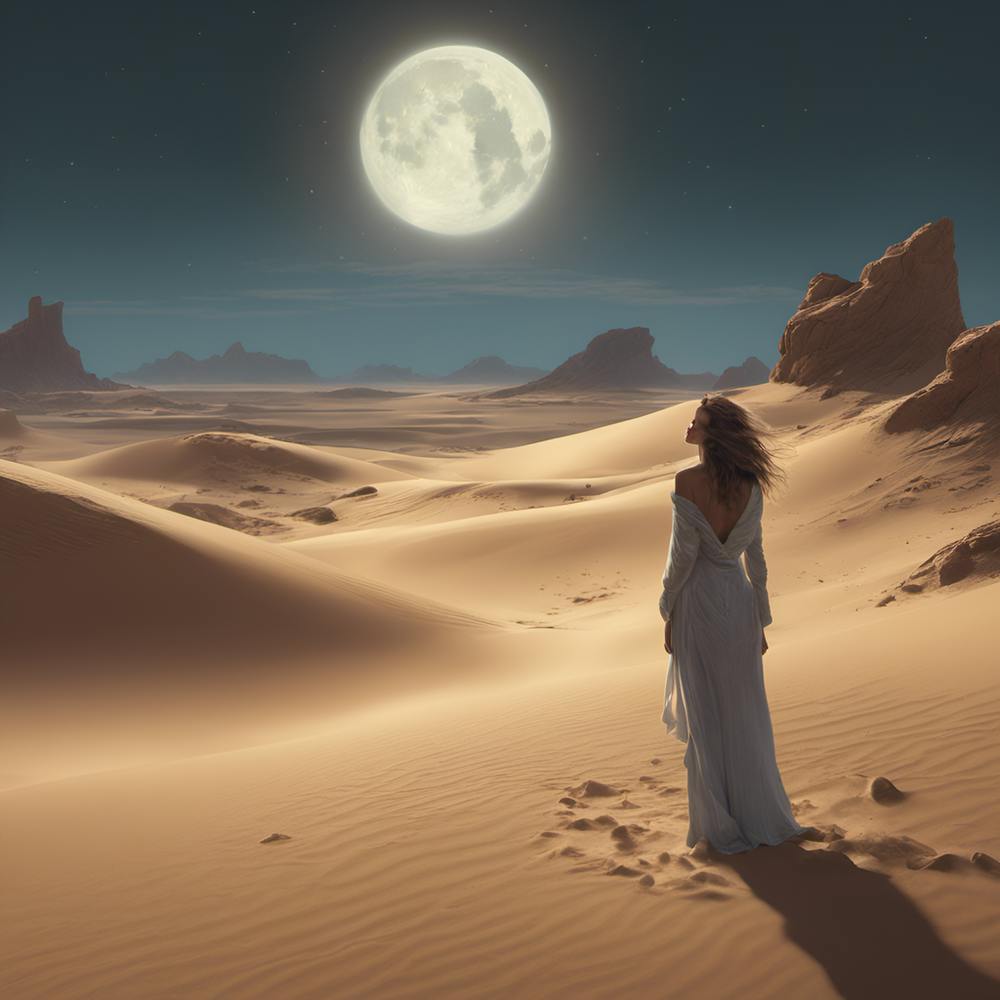 Woman In The Desert