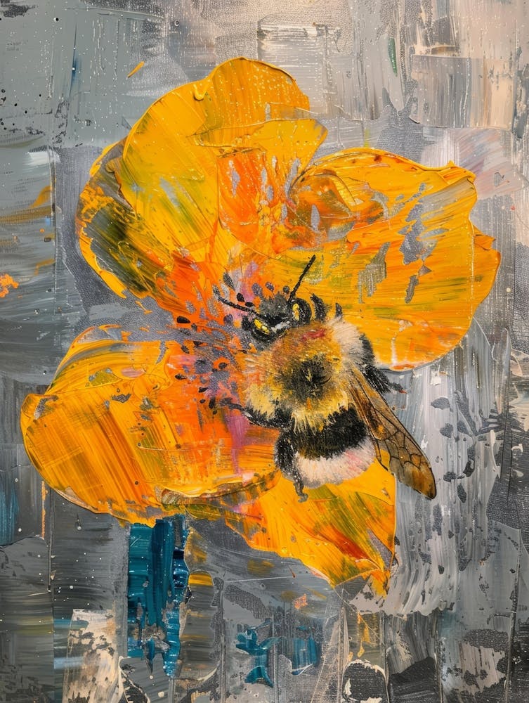 Bee On A Yellow Flower 2