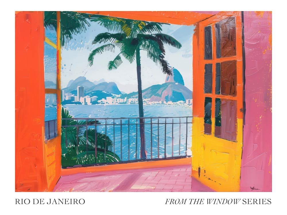 Rio De Janeiro From The Window Series Poster Painting 2
