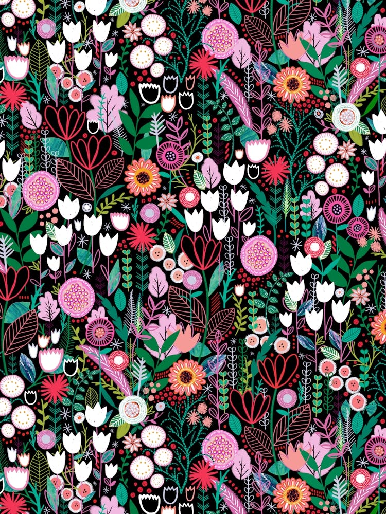 Mary's Garden - Black Pink