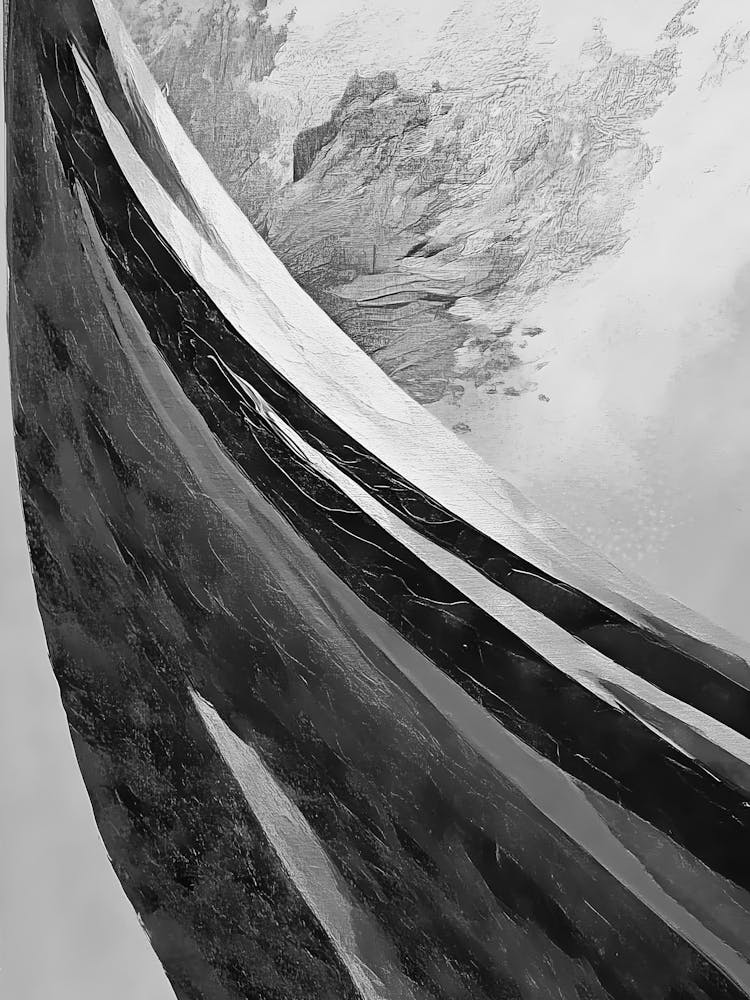 Abstract Black And White Painting 38