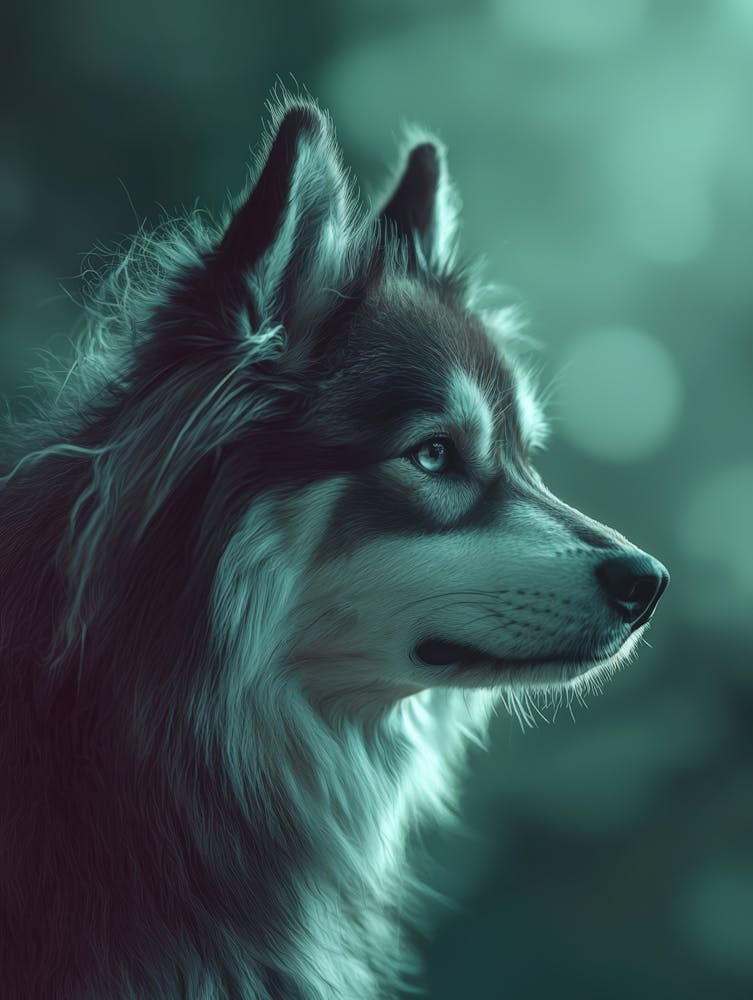 Husky.Generated AI. Wall