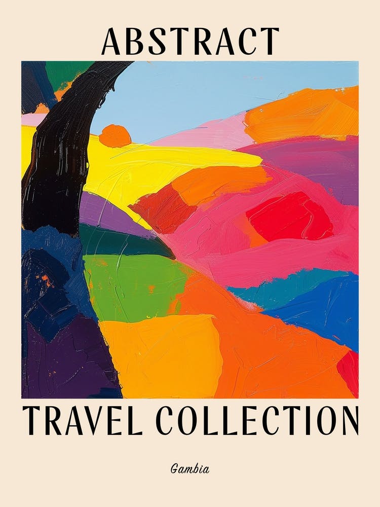 Abstract Travel Collection Poster Gambia 1