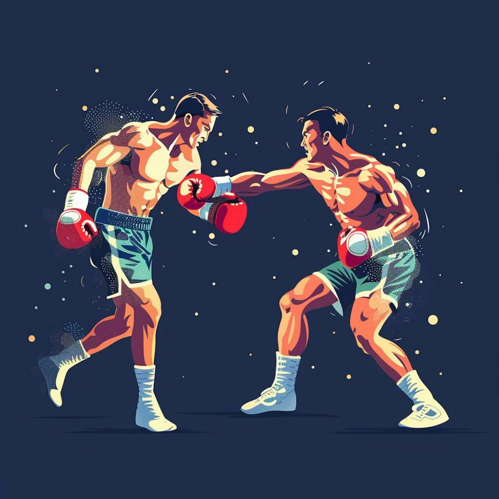 Two Boxers Fighting