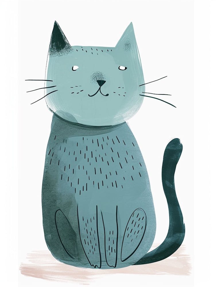 Tiffany Cat Clipart Illustration 3