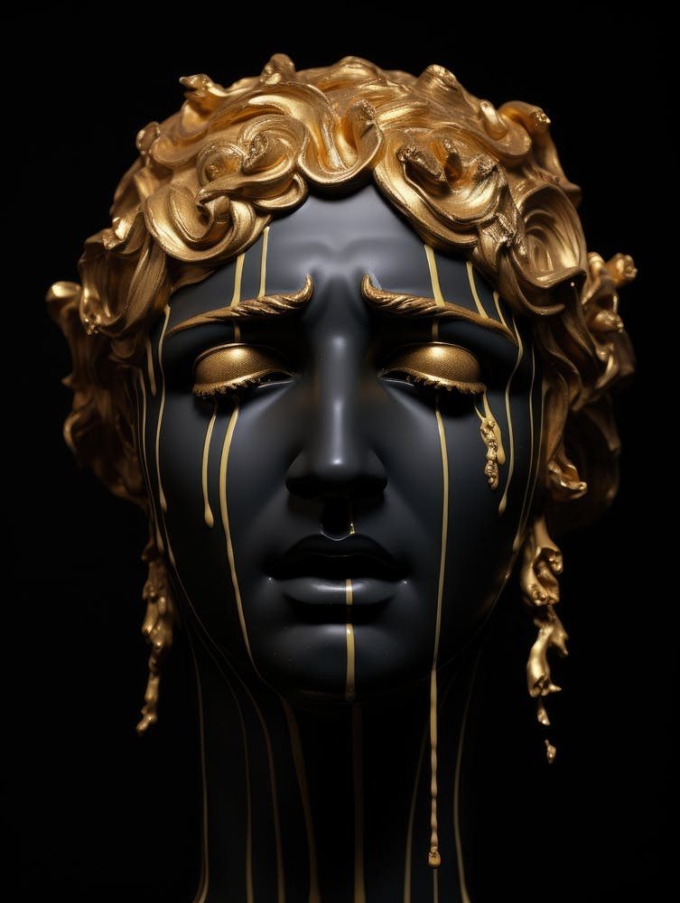 Crying with gold