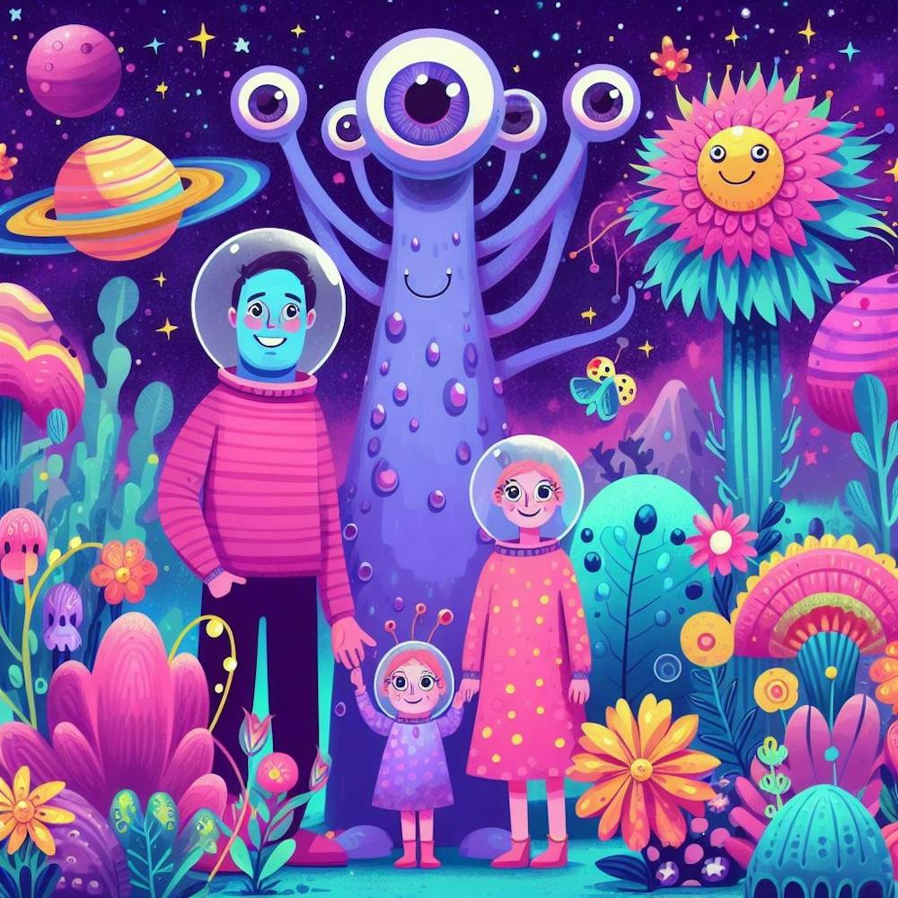 Famille Dans L'Espace