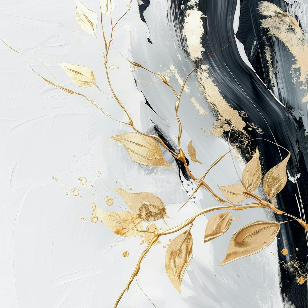 Gold Leaves Canvas Print 5