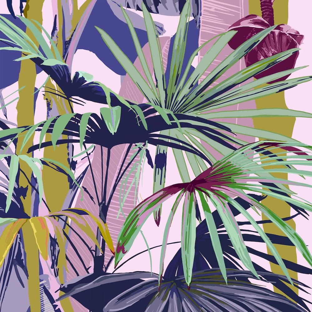 Palms And Banana Plants Square