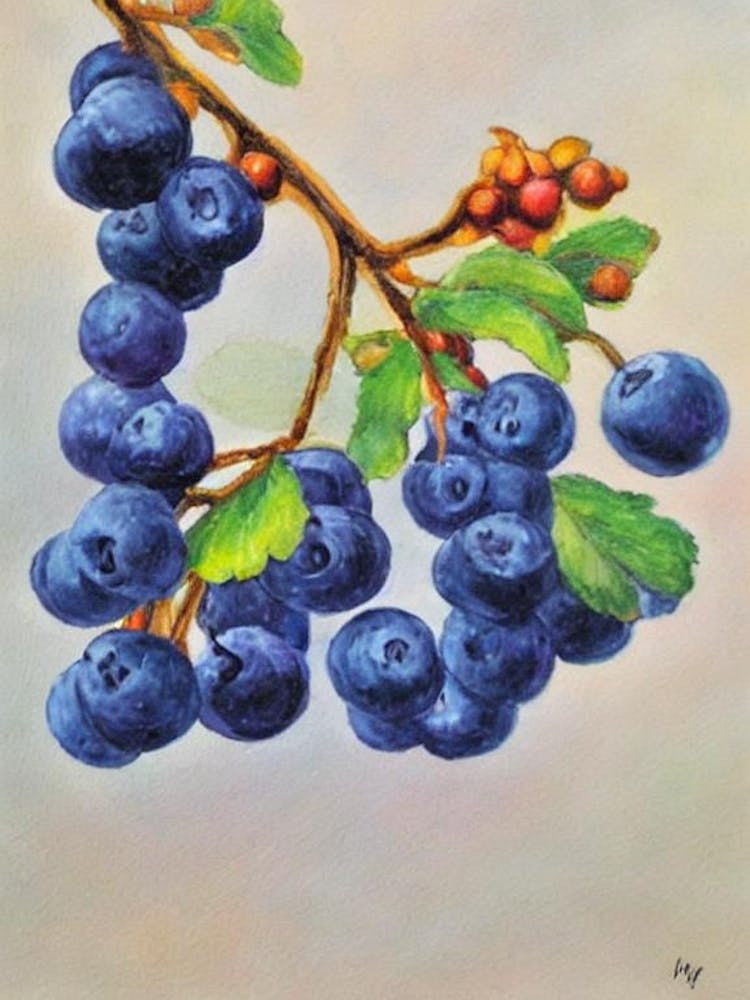 Huckleberry Vintage Sketch Fruit