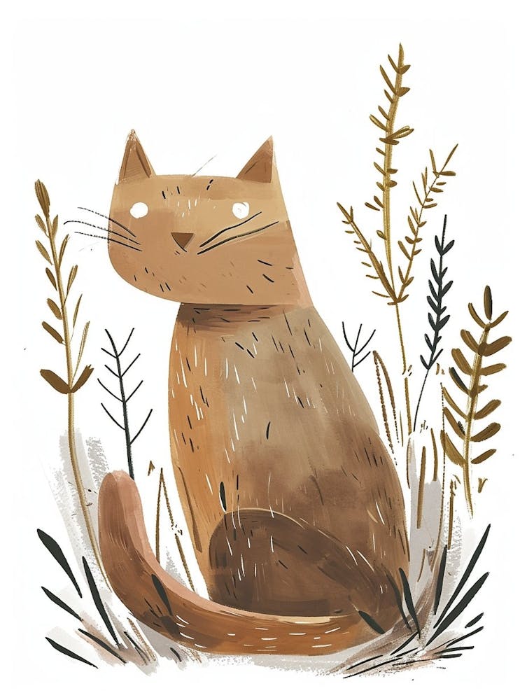 Highlander Cat Clipart Illustration 1