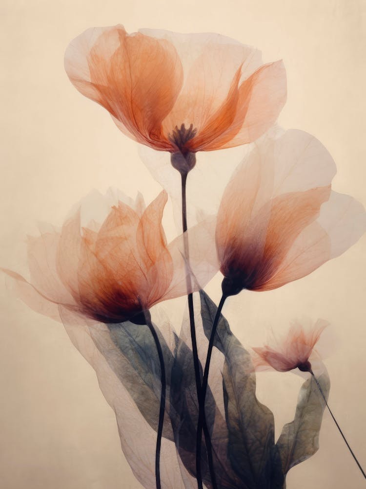 Parchment Flowers No 1