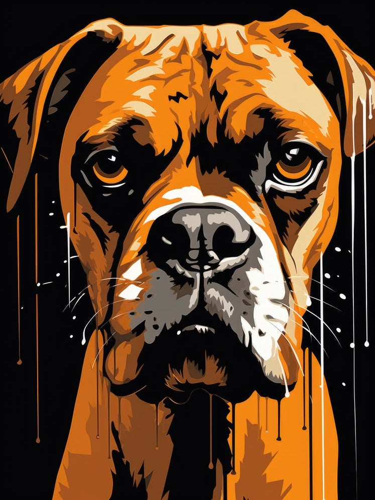 Boxer Dog Painting 3