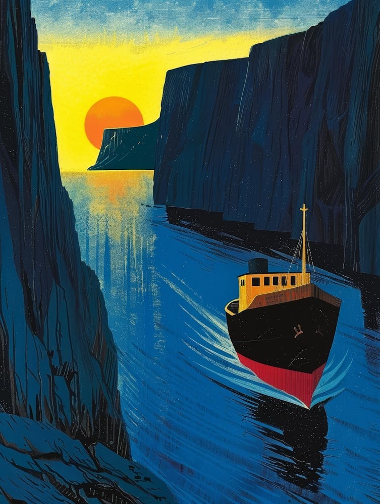 Boot bei Sonnenuntergang 4