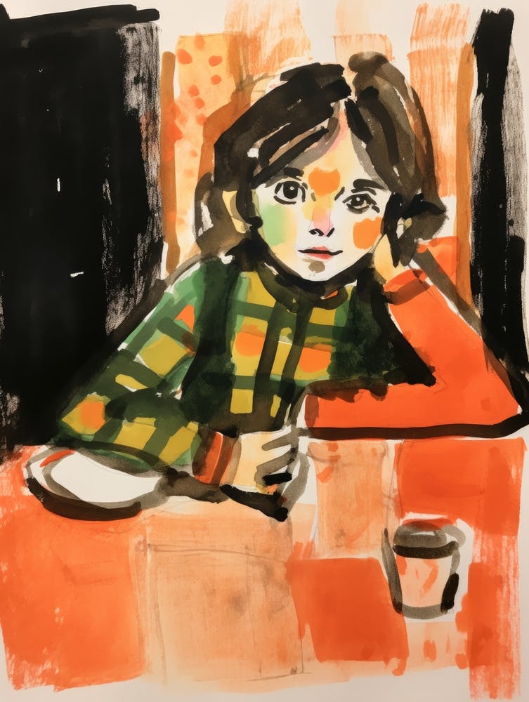 Girl At A Table 1