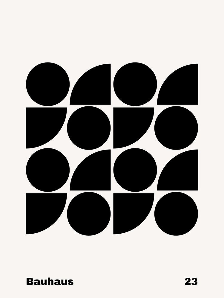 Geometrisches Bauhaus Poster S&W 23