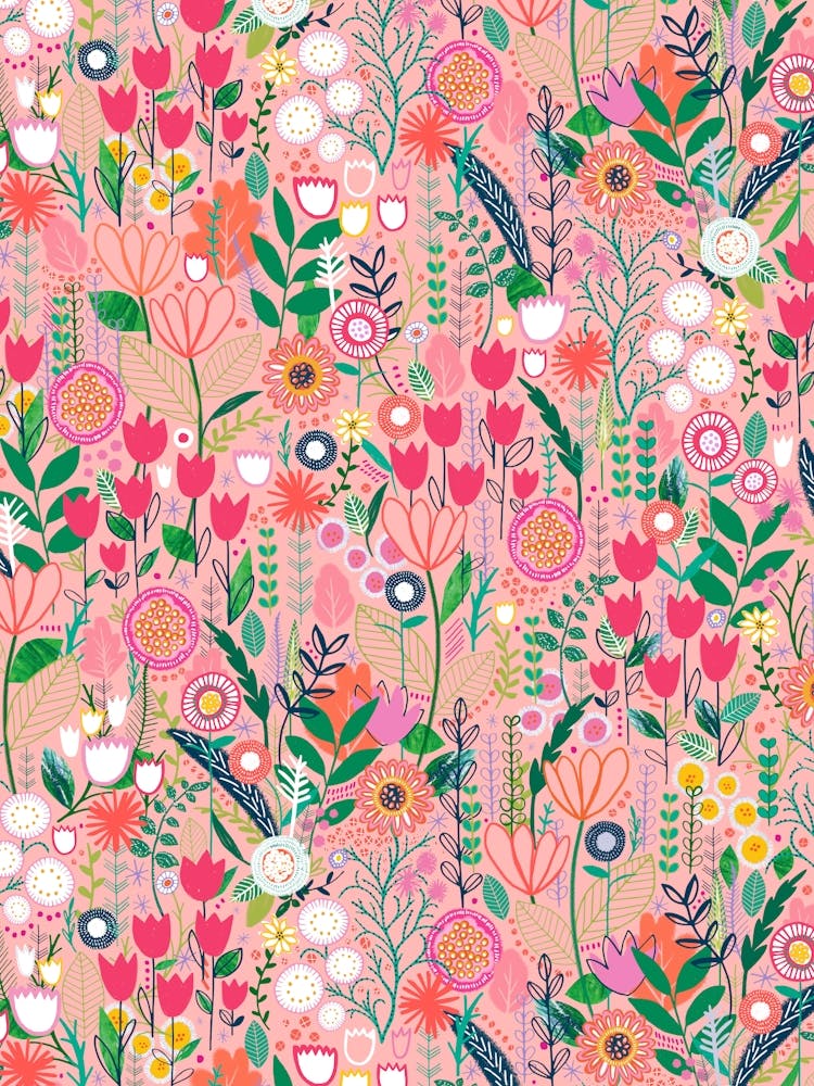 Mary's Garden - Peach Pink