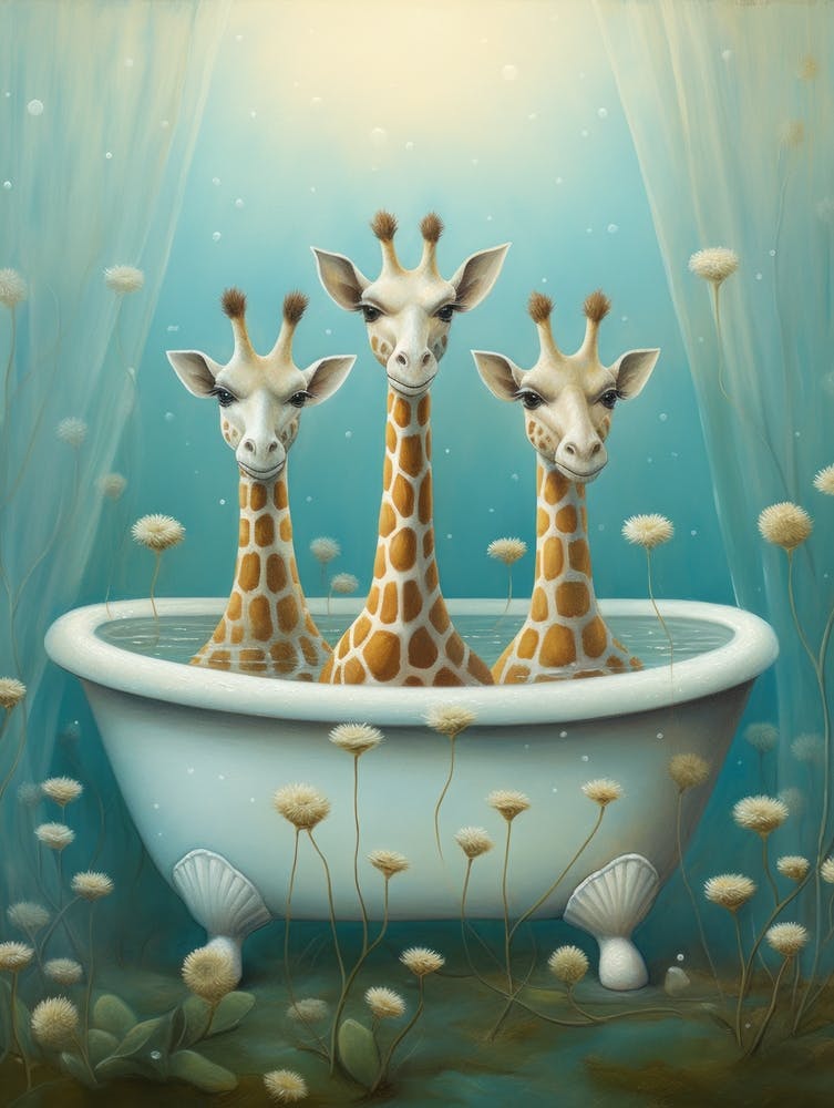 Giraffe In Bathroom