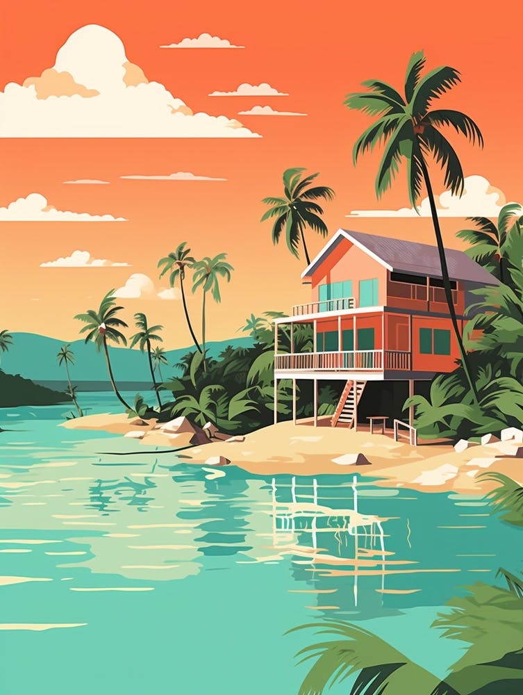Belize 1 Travel Illustration