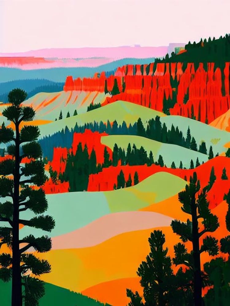 Bryce Canyon National Park United States Of America Abstract Colourful
