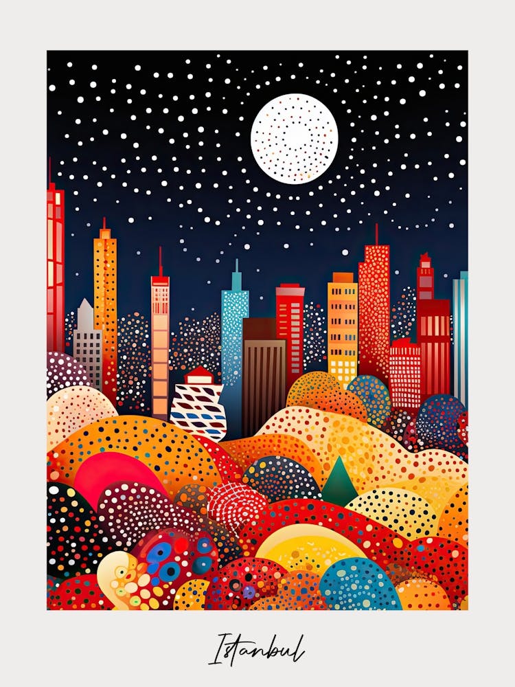 Poster Of Istanbul, Illustration In The Style Of Pop Art 2