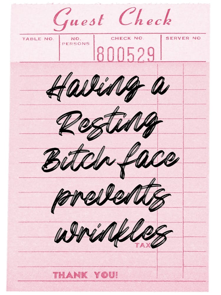Having A Resting Bitch Face Presents Wrinkles